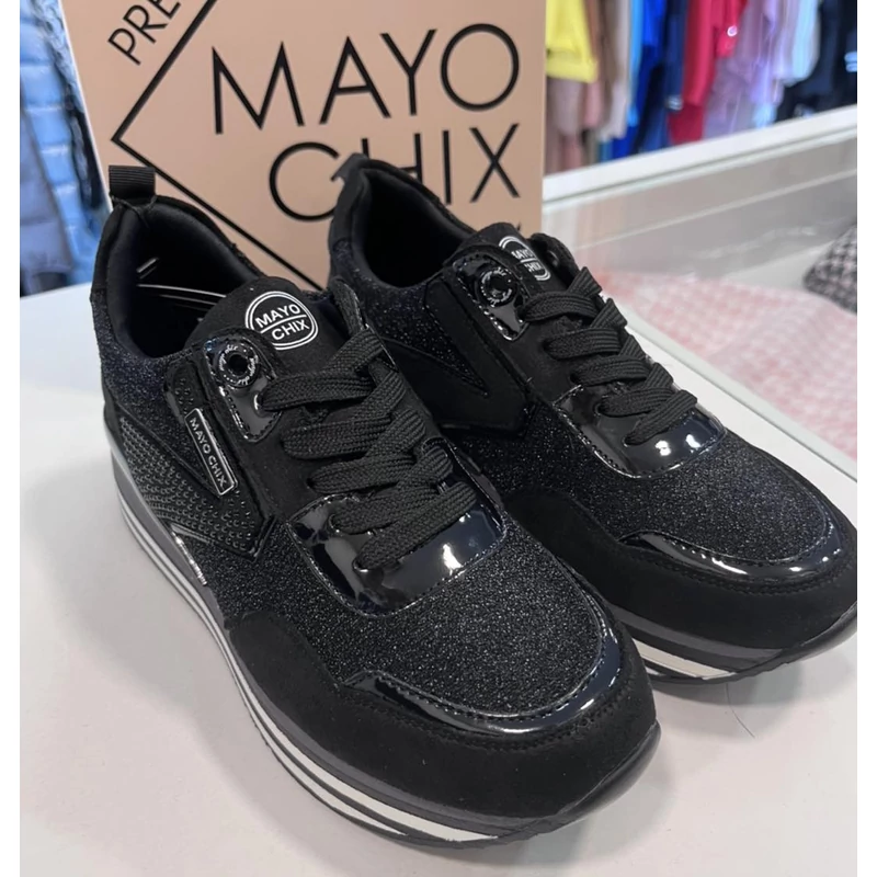 Mayo Chix platform cipő fekete csilis