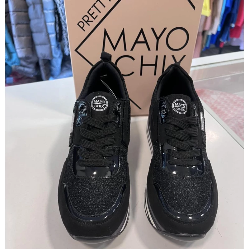Mayo Chix platform cipő fekete csilis