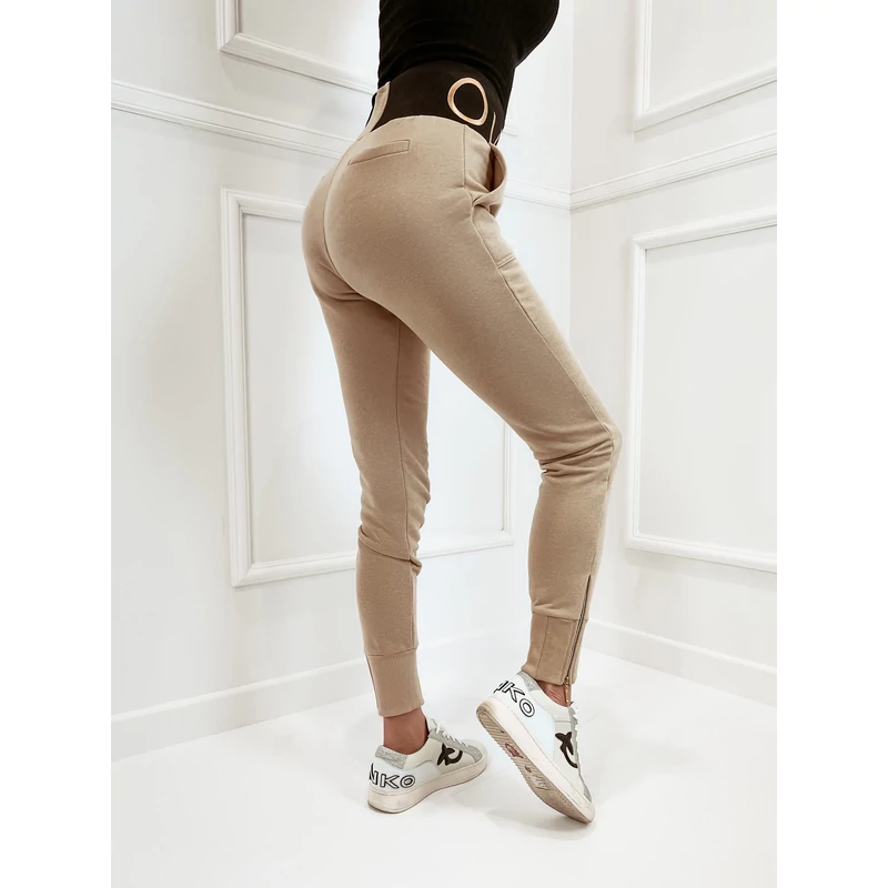 O la voga gumis derekú nadrág bézs