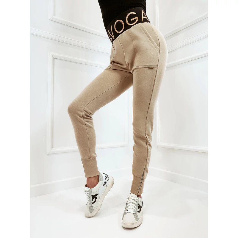 O la voga gumis derekú nadrág bézs